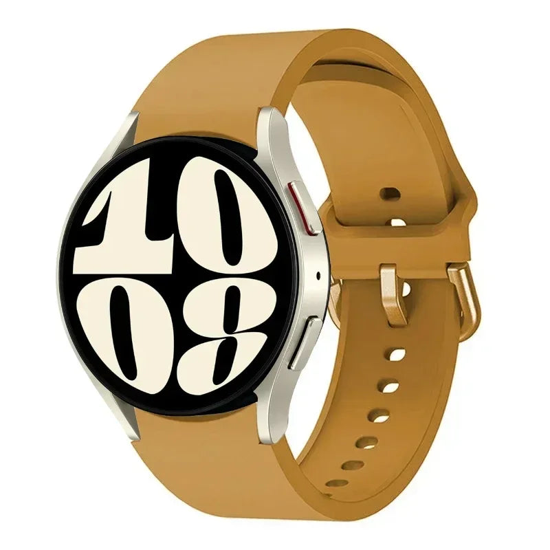 New Official Silicone Strap For Samsung Galaxy Watch 6 4 Classic 47mm 46mm 43/42mm Watchband Galaxy Watch 7 6 5 4 40mm 44mm Belt