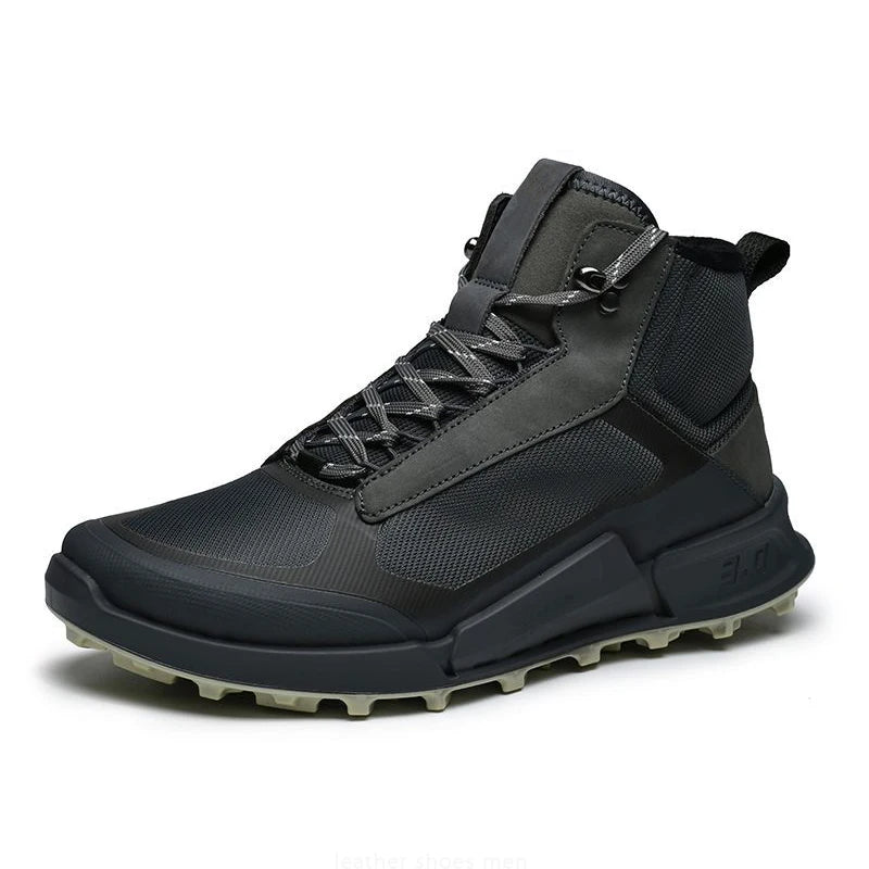 Trendy High Top Running Shoes Men Luxury Original Waterproof Sneaker Non Slip Outdoor Hiking Climbing Trekking Boots Patchwork
