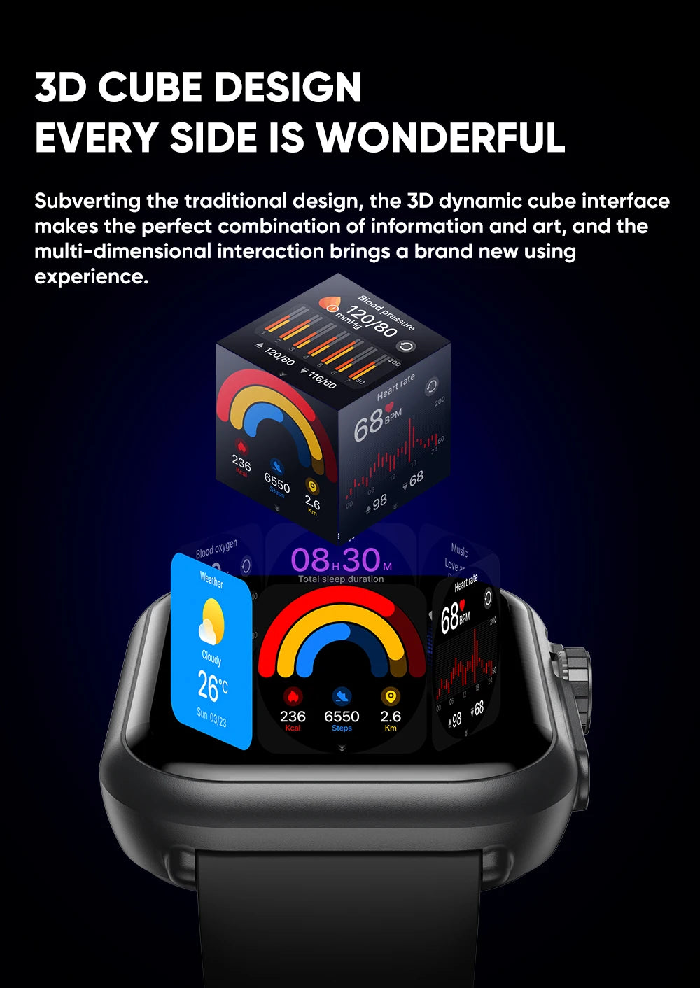 Electronics Smartwatch Fitness Tracker Heart Rate Monitor Waterproof 1000mAh Sport Smart Watches for Man Woman Andoird IOS 2026