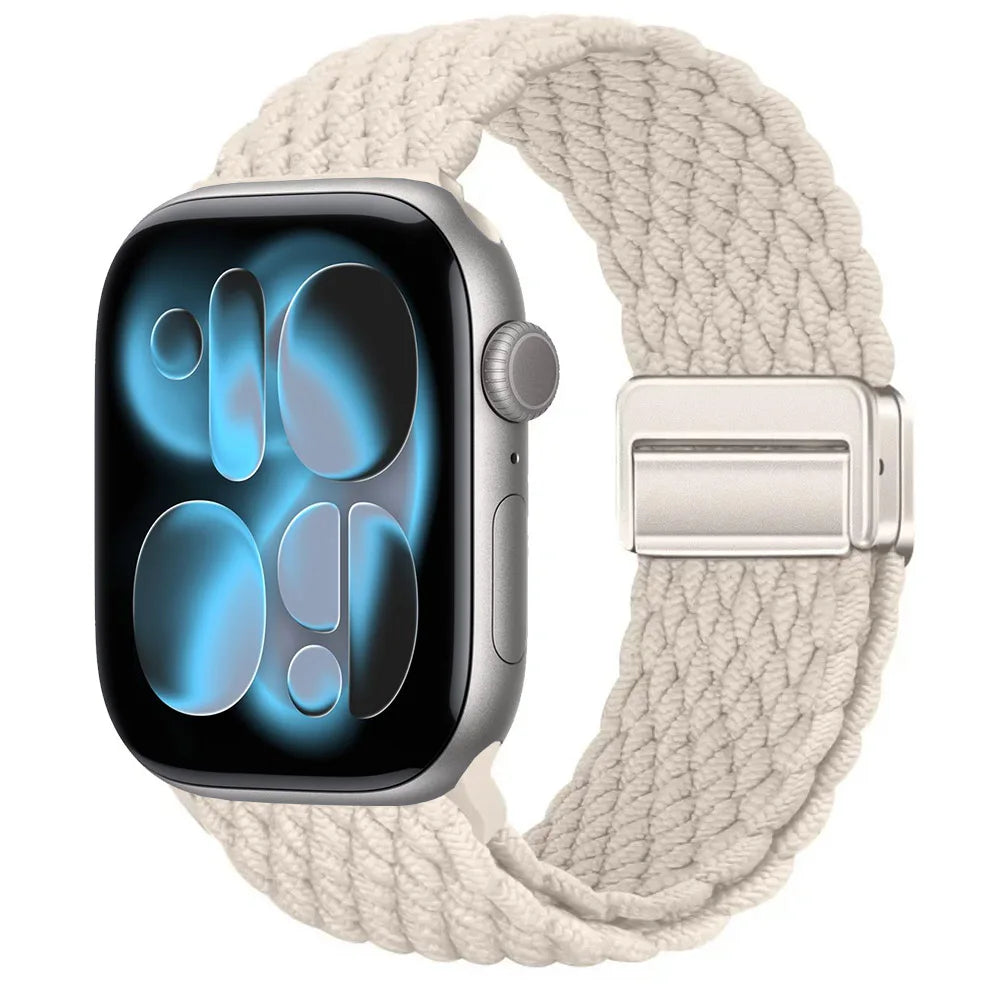 Nylon Loop Strap for Apple Watch 11 10 9 8 7 46mm 42mm 45mm 41mm Ultra 3 2 1 49mm Magnetic Braided  IWatch 6 5 4 SE3 Accessories