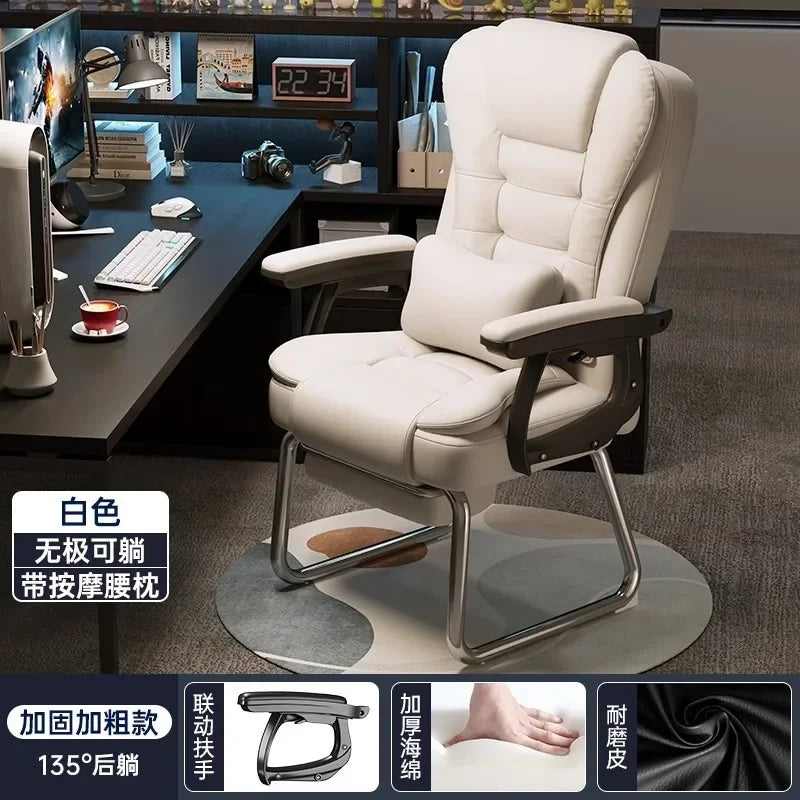 AOLIVIYA Computer Chair, Home Office Seat with Backrest, Reclining Comfortable Boss Chair for Conference Room Dormitory B638527