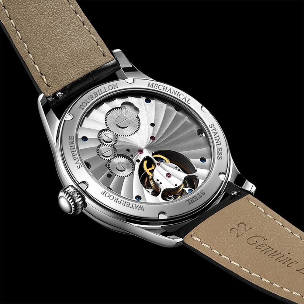 AESOP Original Flying Tourbillon Watches for Men Mechanical Skeleton Tourbillon Movement Fashion Wrist Watch Mens Sapphire 2025