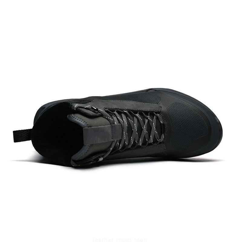 Trendy High Top Running Shoes Men Luxury Original Waterproof Sneaker Non Slip Outdoor Hiking Climbing Trekking Boots Patchwork