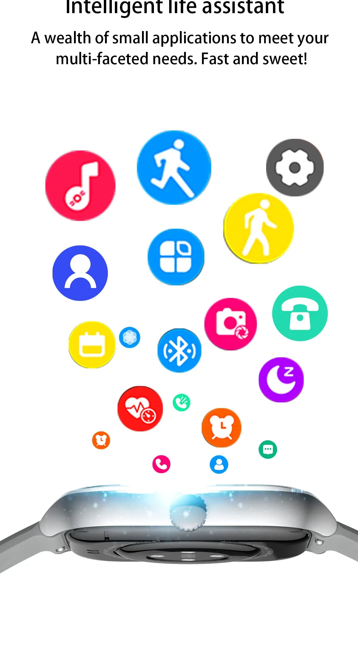 2.01'' Smartwatches Fitness Tracker Blood Pressure Monitor BT Call Sports Wrist Smart Watches for Men Women 2026 Android Phones