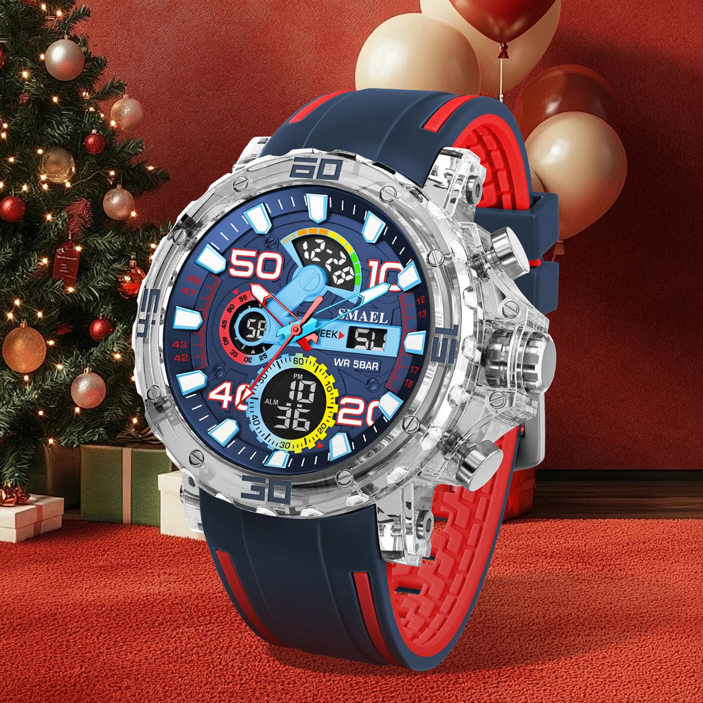 Military Watches Men Watch 2025 New 50M Waterproof Wristwatch Stopwatch Alarm LED Light Digital Watches 8136 Men's Sports Watch