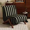 Single Sofa Chair with Antique Style, Lazy Living Room, Balcony, Leisure Chair, Zebra Chair, Solid Wood Designer Single Chairs
