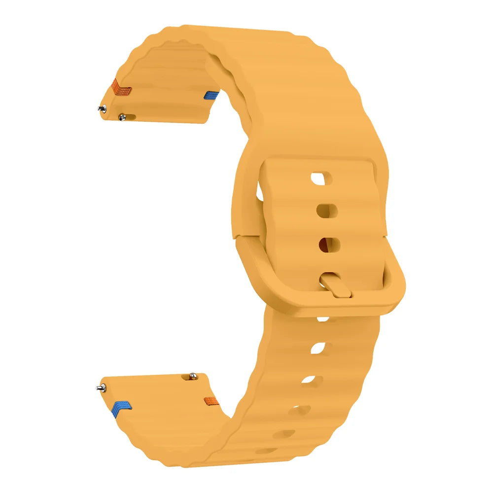 18/20/22mm Sports Wave Silicone Strap For Huawei Watch GT6-5-4 41mm 5 GT5 Pro 42mm Bracelet Wristband For Xiaomi Watch S4 41mm