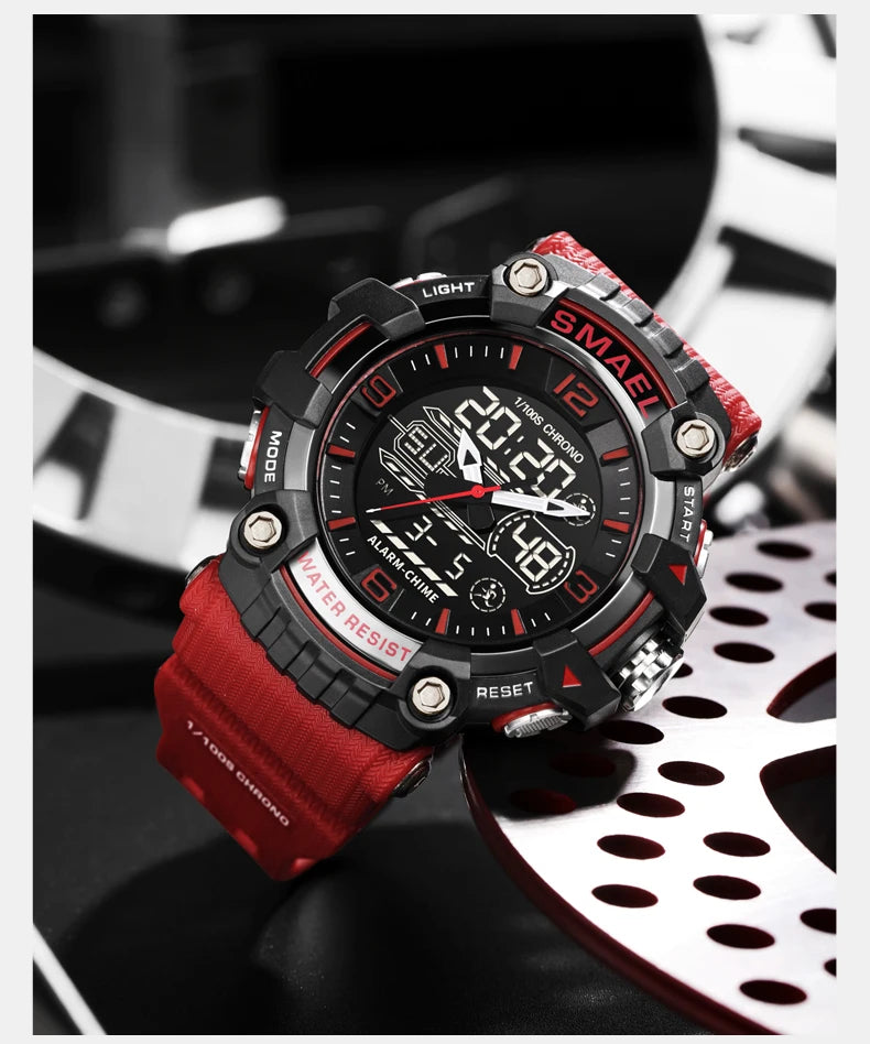 SMAEL Watch Men Sport Alarm Clock For Men 50M Waterproof Wristwatches 8089 Original Brand Men's Wristwatch Quartz Sports Watches
