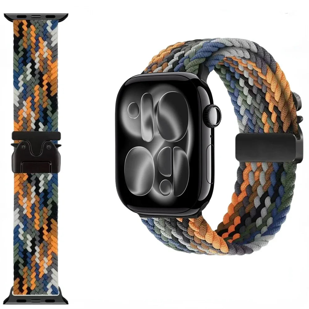 nylon Braided Strap For Apple Watch Band Ultra 3/2/1 49mm parachute Buckle 11 10 46mm 42mm 9 8 7 45/41mm iWatch 6 5 SE3 44/40mm