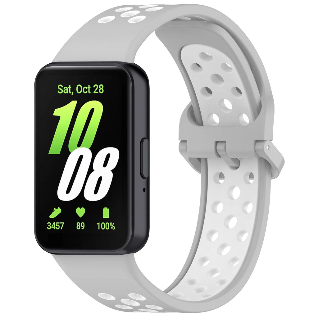 Silicone Strap For Samsung Galaxy Fit 3 Band Bracelet Two-tone Watchband Correa For Samsung Galaxy Fit 3 Replaceable Wristband