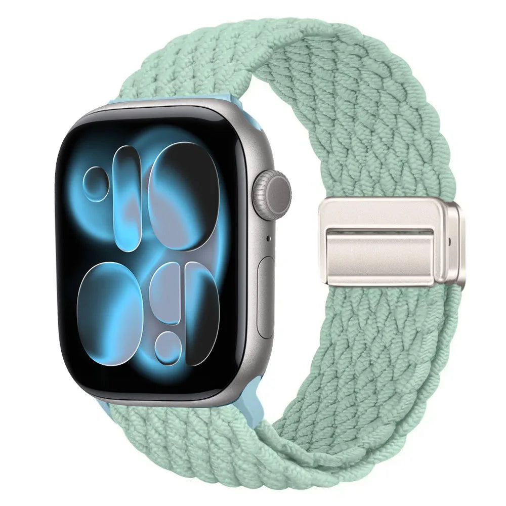 Nylon Loop Strap for Apple Watch 11 10 9 8 7 46mm 42mm 45mm 41mm Ultra 3 2 1 49mm Magnetic Braided  IWatch 6 5 4 SE3 Accessories