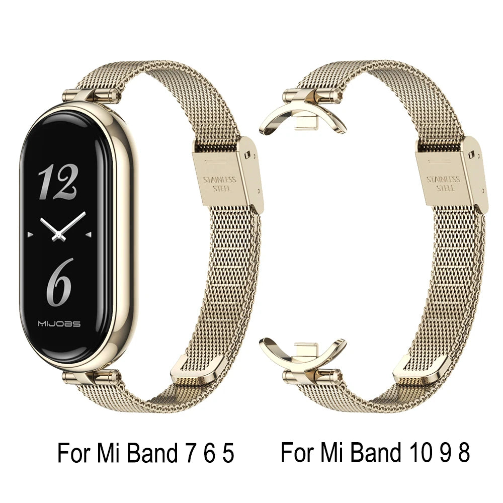 Strap for Mi Band 10 9 8 7 6 5 Watchband for Xiao mi Smart Band 9 Strap for Mi Band 8 Leather Wristband For Mi Band 7 Correa