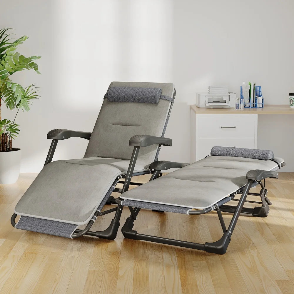 Outdoor Portable Lightweight Adjustable Folding Gravity Lounger For Beach Camping, Poolside, Hotels