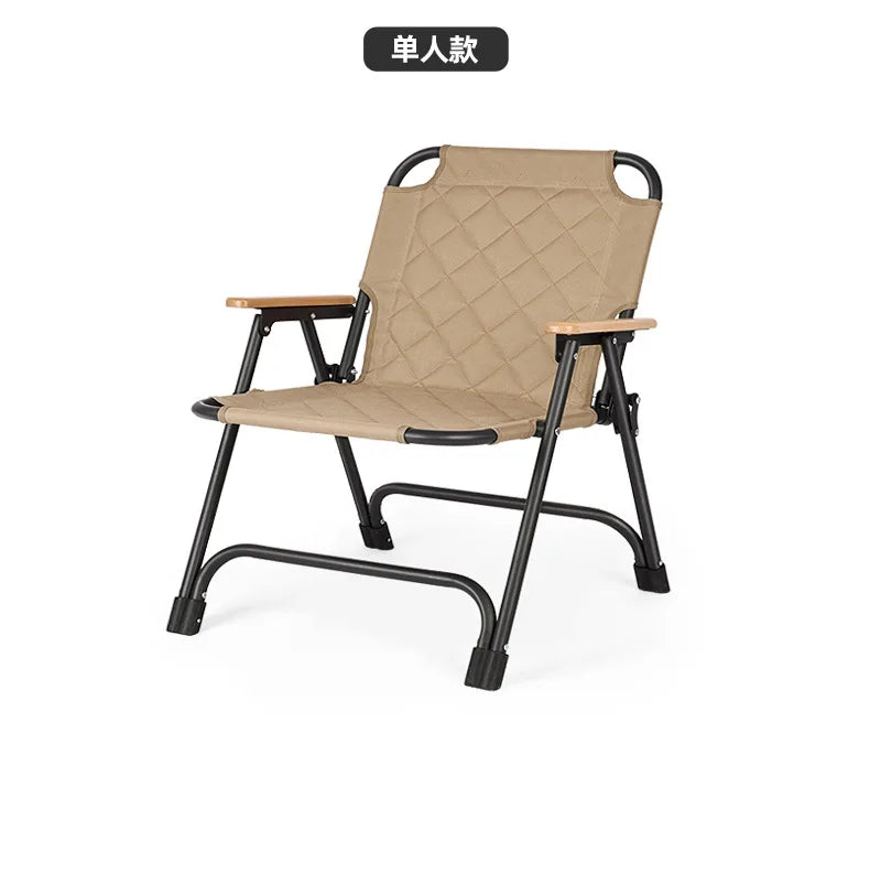 Outdoor camping double folding chair  camping leisure chair Aluminum alloy folding chair