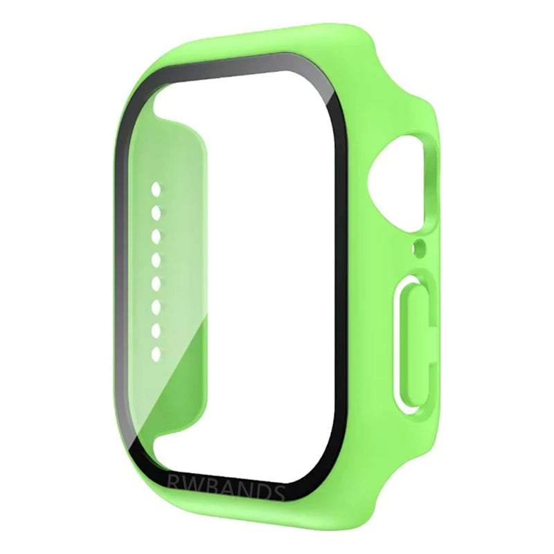 Glass+Cover For Apple Watch 46mm 44mm 40mm 49mm 41mm 45mm 42mm Accessorie Screen Protector iwatch series Ultra 11 10 9 SE 8 7 6