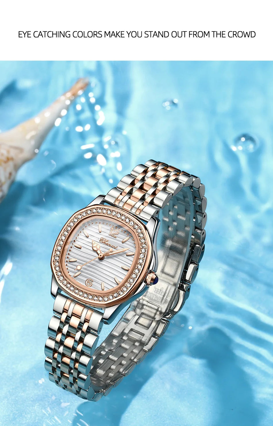 CHENXI Luxury Elegant Watches For Woman Fashion Diamond Dial Quartz Watch Ladies Rose Gold Wristwatch Waterproof Luminous