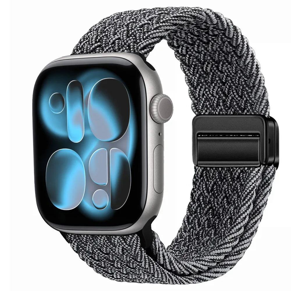 Nylon Loop Strap for Apple Watch 11 10 9 8 7 46mm 42mm 45mm 41mm Ultra 3 2 1 49mm Magnetic Braided  IWatch 6 5 4 SE3 Accessories