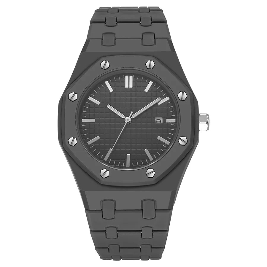 Top Fashion Men Luxury Calendar Watch Women Business Casual Quartz Watches Sports Plastic Watch Students Watches Reloj Hombre