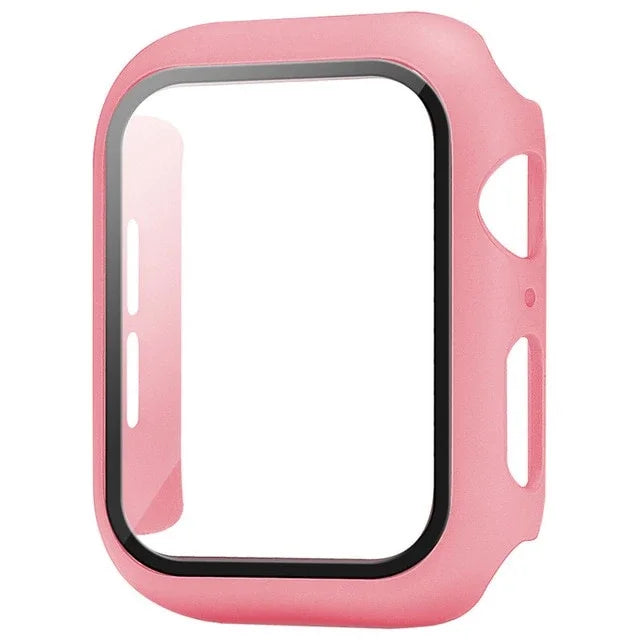 Glass+Cover For Apple Watch case 10 9 8 7 6 SE 5 iWatch Accessorie Screen Protector iWatch series 46mm 44mm 40mm 41 45mm 38 42mm