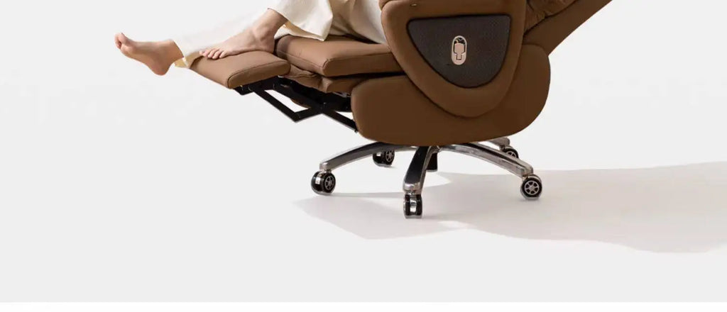 Genuine Leather Electric Ventilated & Heated Executive Office Chair – Ergonomic Reclining Computer Chair Sitting Comfort JT40