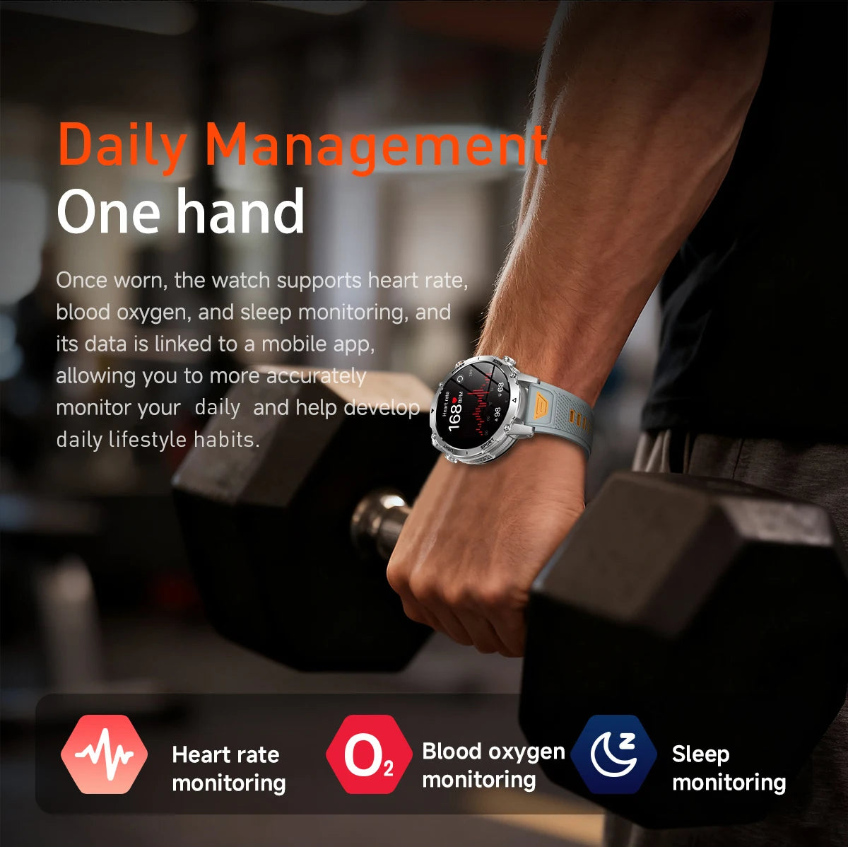 LIGE 2026 Military 1400mAh Battery Smart Watch Men Outdoor Flashlight IP68 Waterproof Heart Rate Bluetooth Call Sports Bracelet