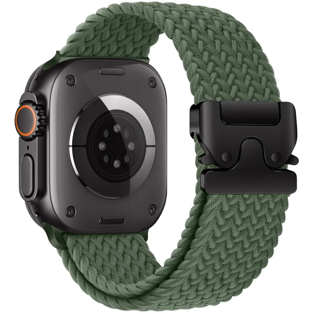 nylon Braided Strap For Apple Watch Band Ultra 3/2/1 49mm parachute Buckle 11 10 46mm 42mm 9 8 7 45/41mm iWatch 6 5 SE3 44/40mm