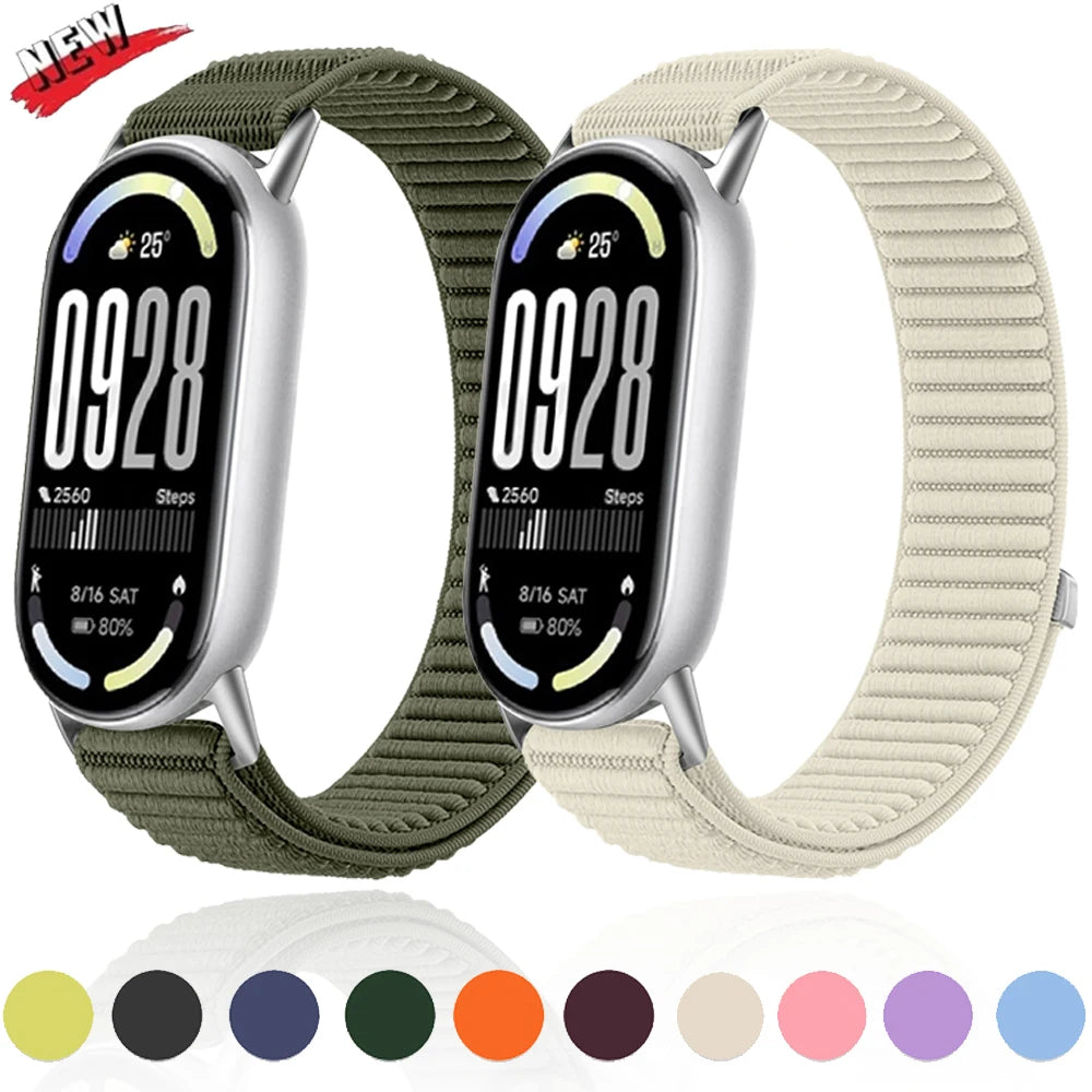 Sport Nylon Strap for Xiaomi Mi Band 10 Original Breathable Wristband for Xiaomi Mi Band 10 9 8 Smart Watch Replaceable Bracelet