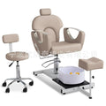 AOLIVIYA Modern Light Multifunctional Adjustable Pedicure Chair Metal Foot Bath Rotating Foot Therapy Massage For Salon Professi