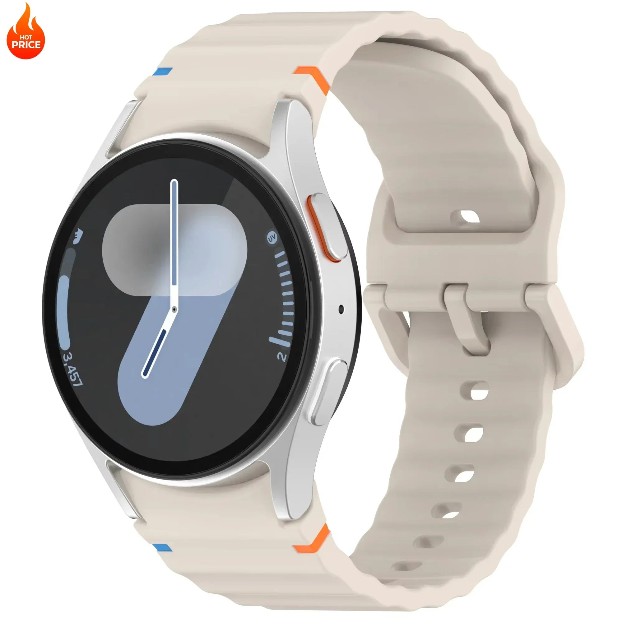 New Official Silicone Strap For Samsung Galaxy Watch 6 4 Classic 47mm 46mm 43/42mm Watchband Galaxy Watch 7 6 5 4 40mm 44mm Belt
