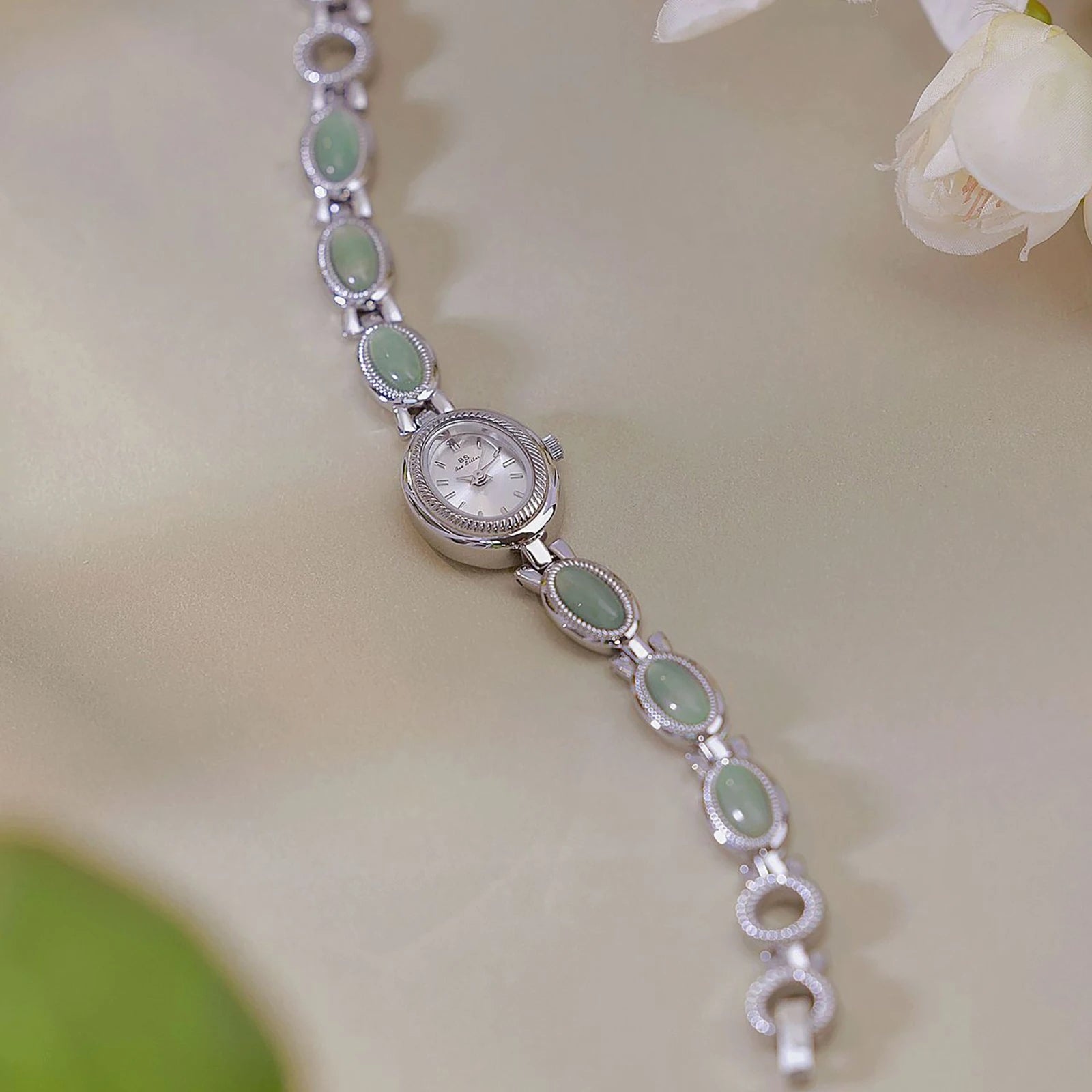 High-end Luxury Ladies Watches Elegant Green Jewelry Jade Quartz Bracelet Wristwatch gifts for women 2025 Fashion dress Watch