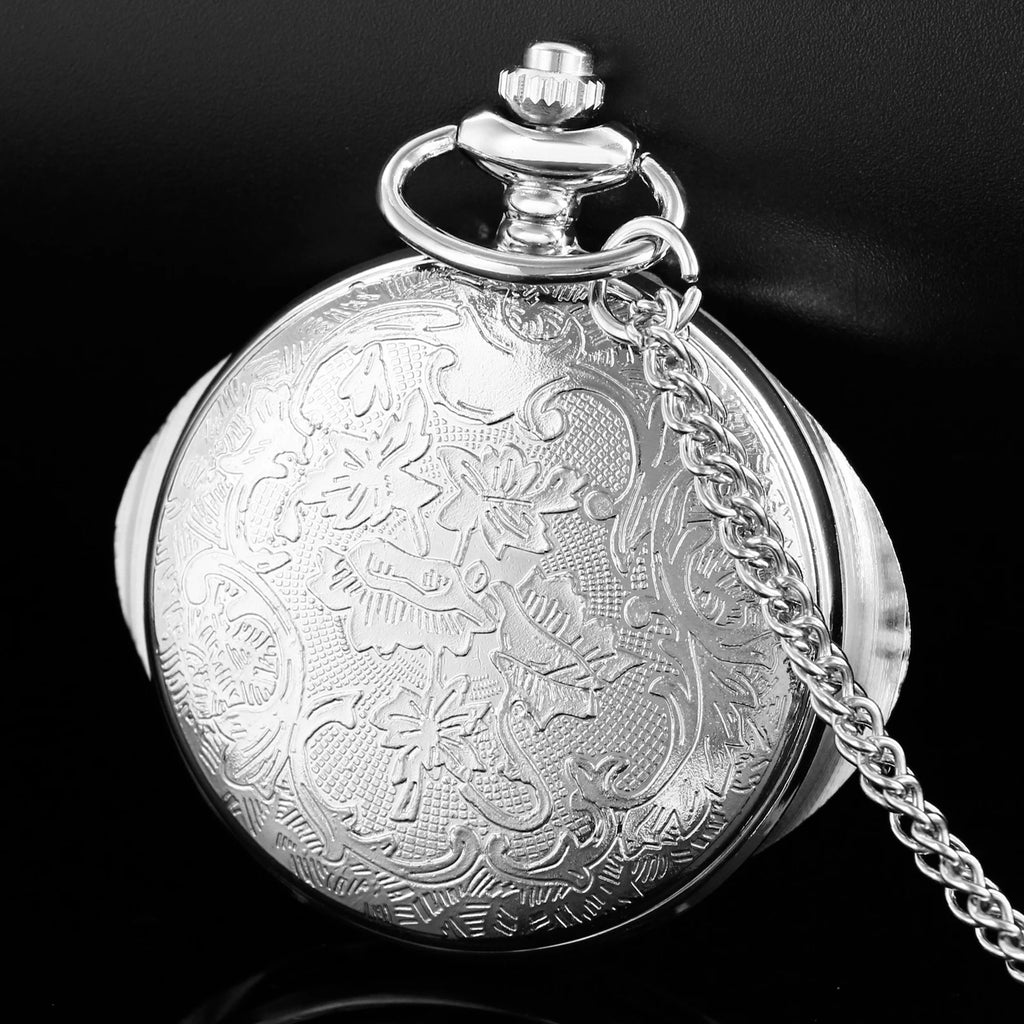 Vintage Bronze Eye Round Case Shape Quartz Pocket Watch Jewelry Pendant Necklace Chain Gifts for Men Women