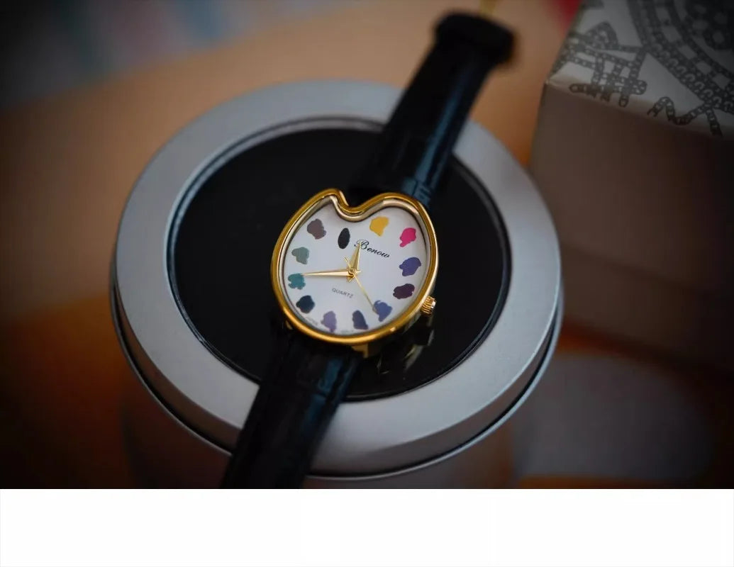 2026 Hot Sale Retro Niche Art sketching board Design Leather Quartz Square Exquisite and Versatile Pointer Watch 29mm