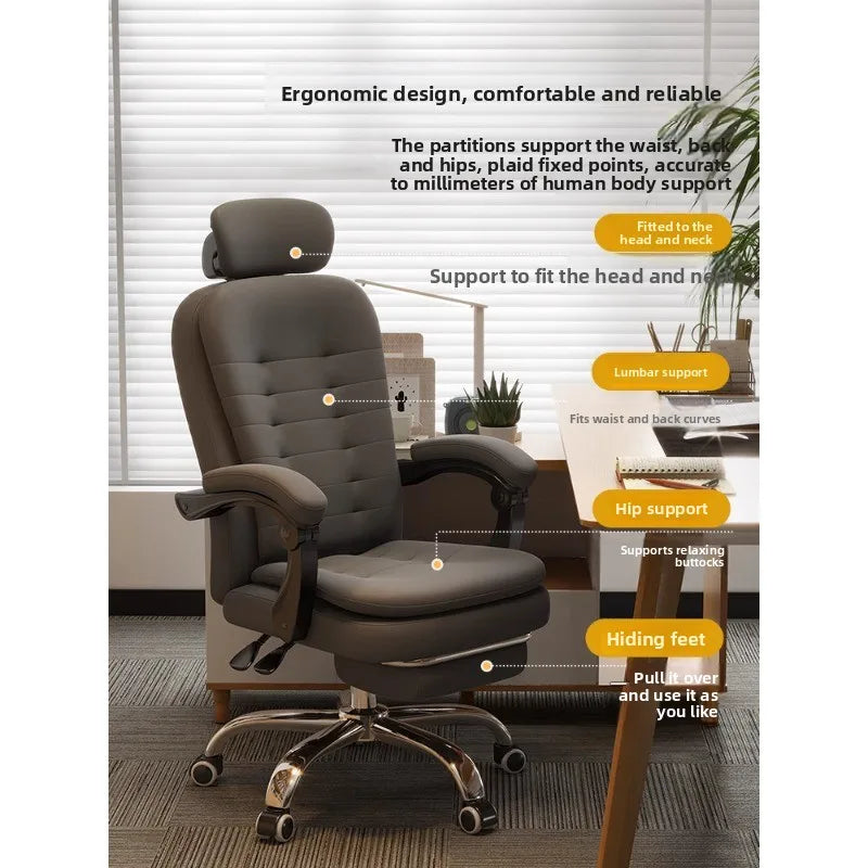 Comfortable home office chair that can lie down, computer, desk and chair, rotating ergonomic boss chair