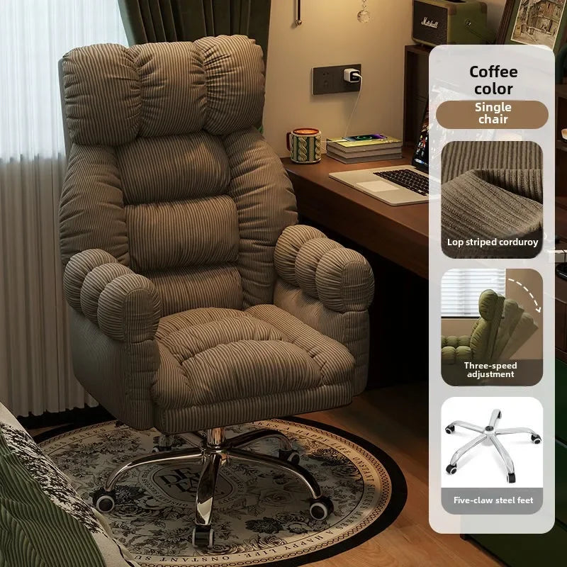 Luxury Lazy, Computer Chair, Home, Comfortable, Sedentary, Sofa Chair, Bedroom, Desk, Reclining, Leisure, Backrest Office Chair
