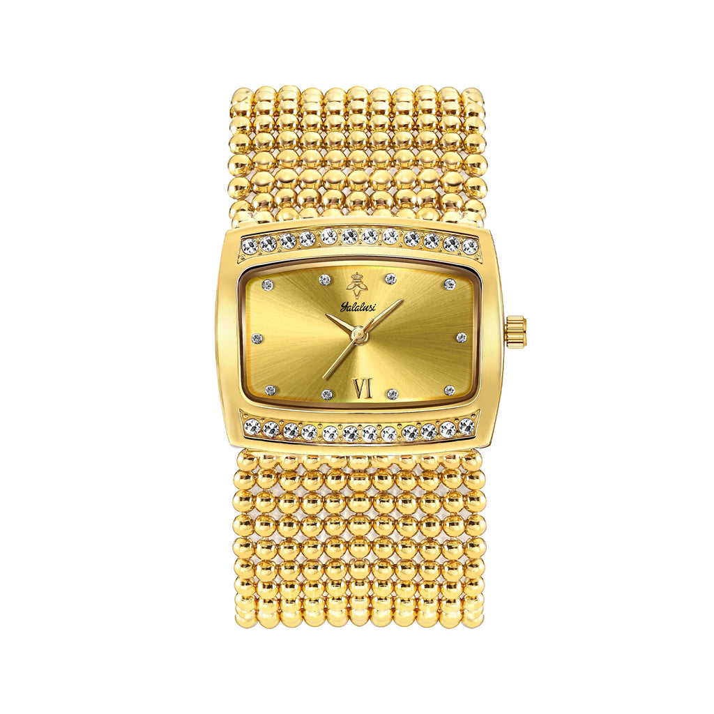 YaLaLuWomen's Watch Brand: Light Luxury Elegant Diamond-Set Square Watch with Water-Resistant Quartz Movement reloj mujer LX1073