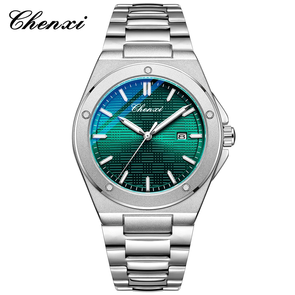 CHENXI New in Men's Watches Classic Fashion Quartz Wristwatches Simple Luminous Date Calendar Display Water-Resistant Man Watch