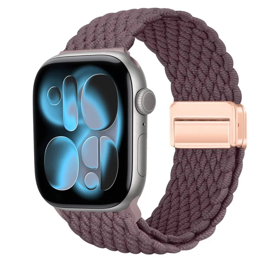 Nylon Loop Strap for Apple Watch 11 10 9 8 7 46mm 42mm 45mm 41mm Ultra 3 2 1 49mm Magnetic Braided  IWatch 6 5 4 SE3 Accessories
