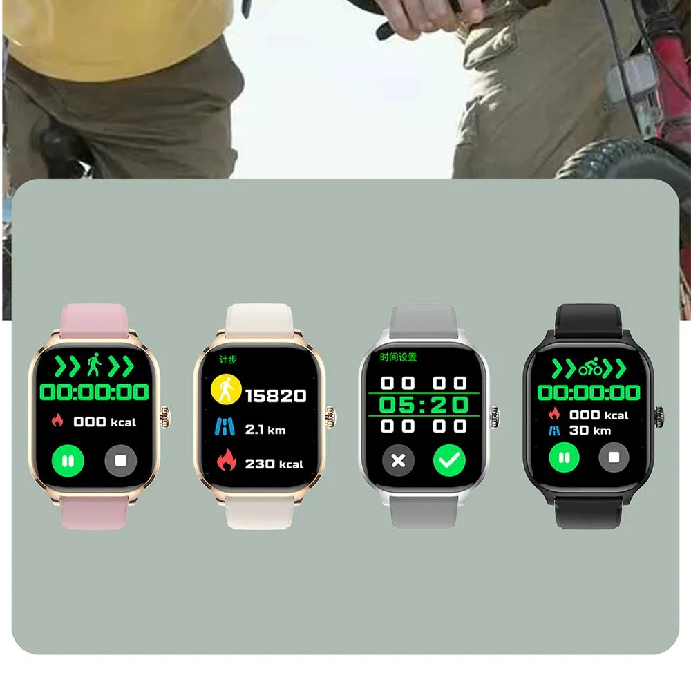 2.01'' Smartwatches Fitness Tracker Blood Pressure Monitor BT Call Sports Wrist Smart Watches for Men Women 2026 Android Phones