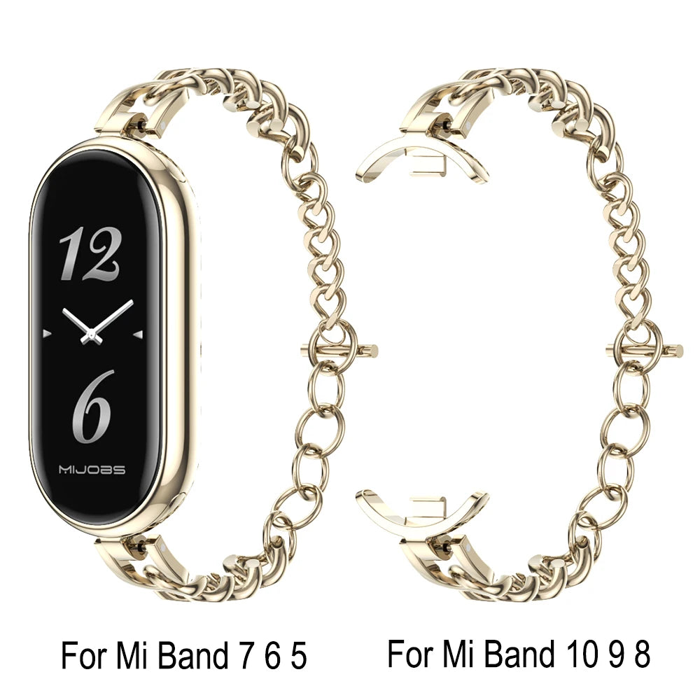 Strap for Mi Band 10 9 8 7 6 5 Watchband for Xiao mi Smart Band 9 Strap for Mi Band 8 Leather Wristband For Mi Band 7 Correa