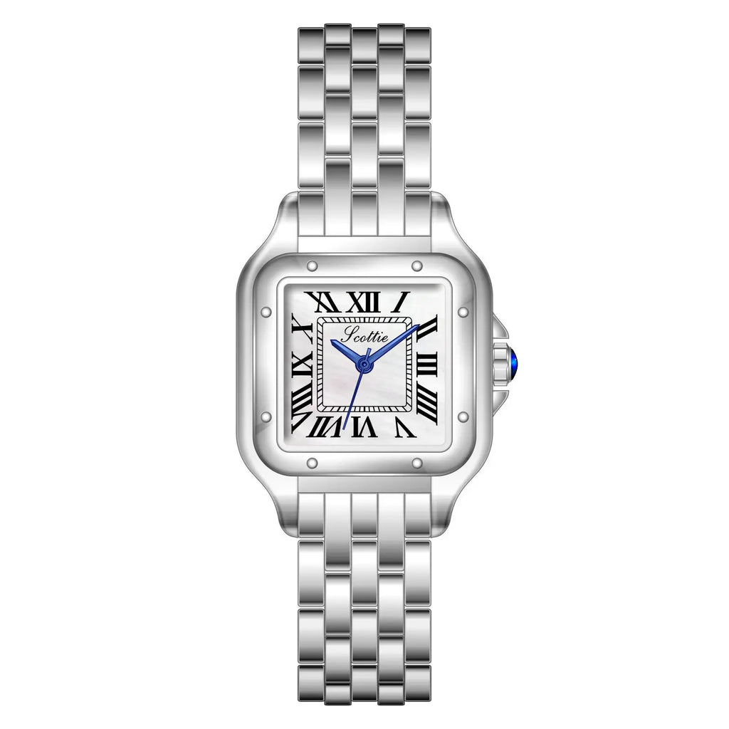 New Women'S Luxury Square WatchUltra-Thin Ladies' Watch With Steel Band High-End Selected Timepiece, Elegant Women'S Wristwatch.