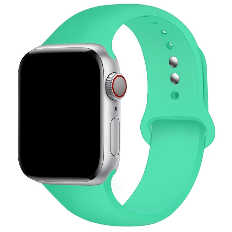 Sports Silicone Strap For Apple Watch Band Ultra 49mm 46mm 45mm 44mm 42mm 41mm 40mm Watchband for iWatch 11 10 9 8 7 6 5 4 SE