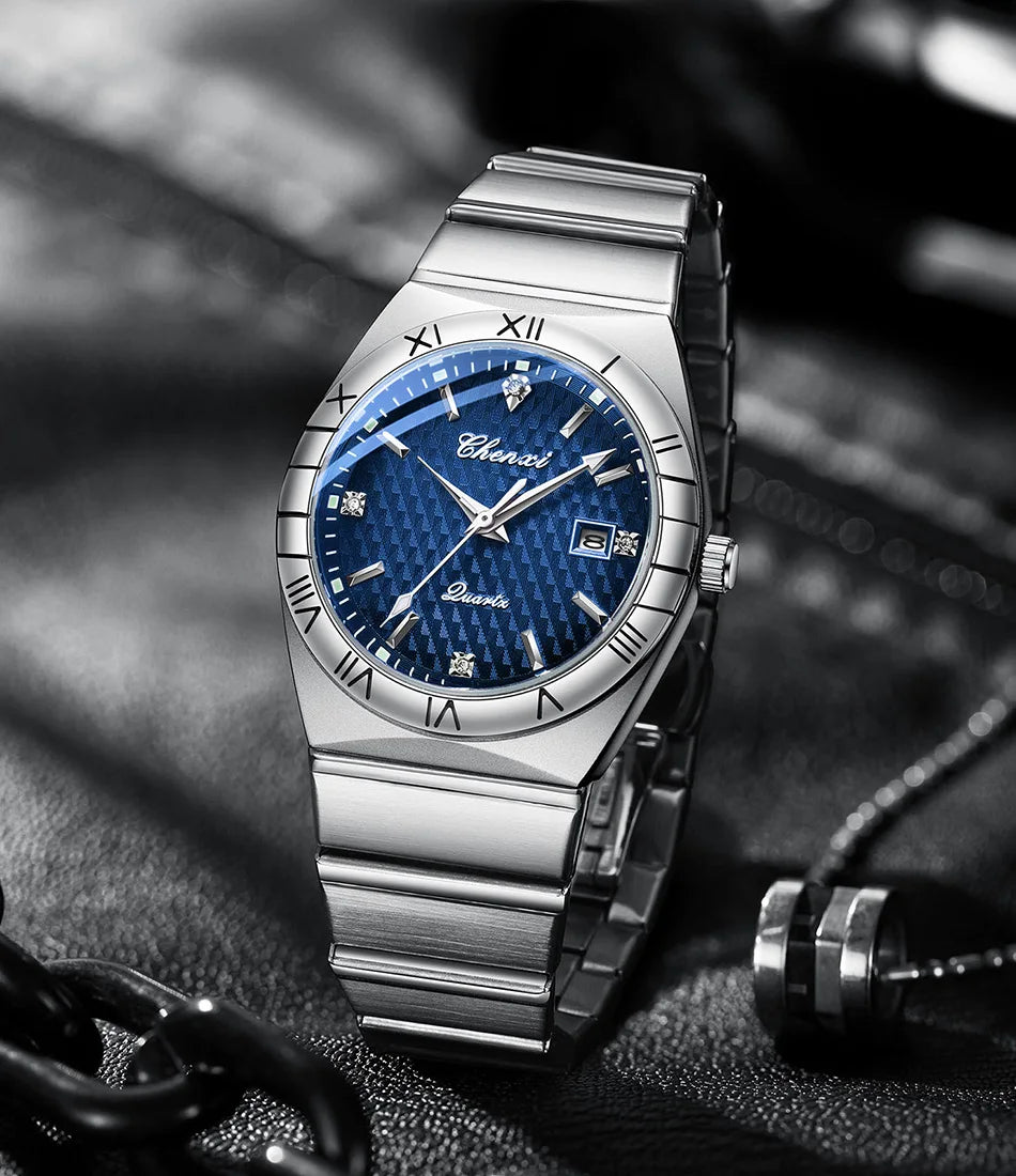 Top Brand Luxury Watches For Men Fashion Luminous Calendar Men's Watch CHENXI Waterproof Stainless Steel Quartz Wristwatch New