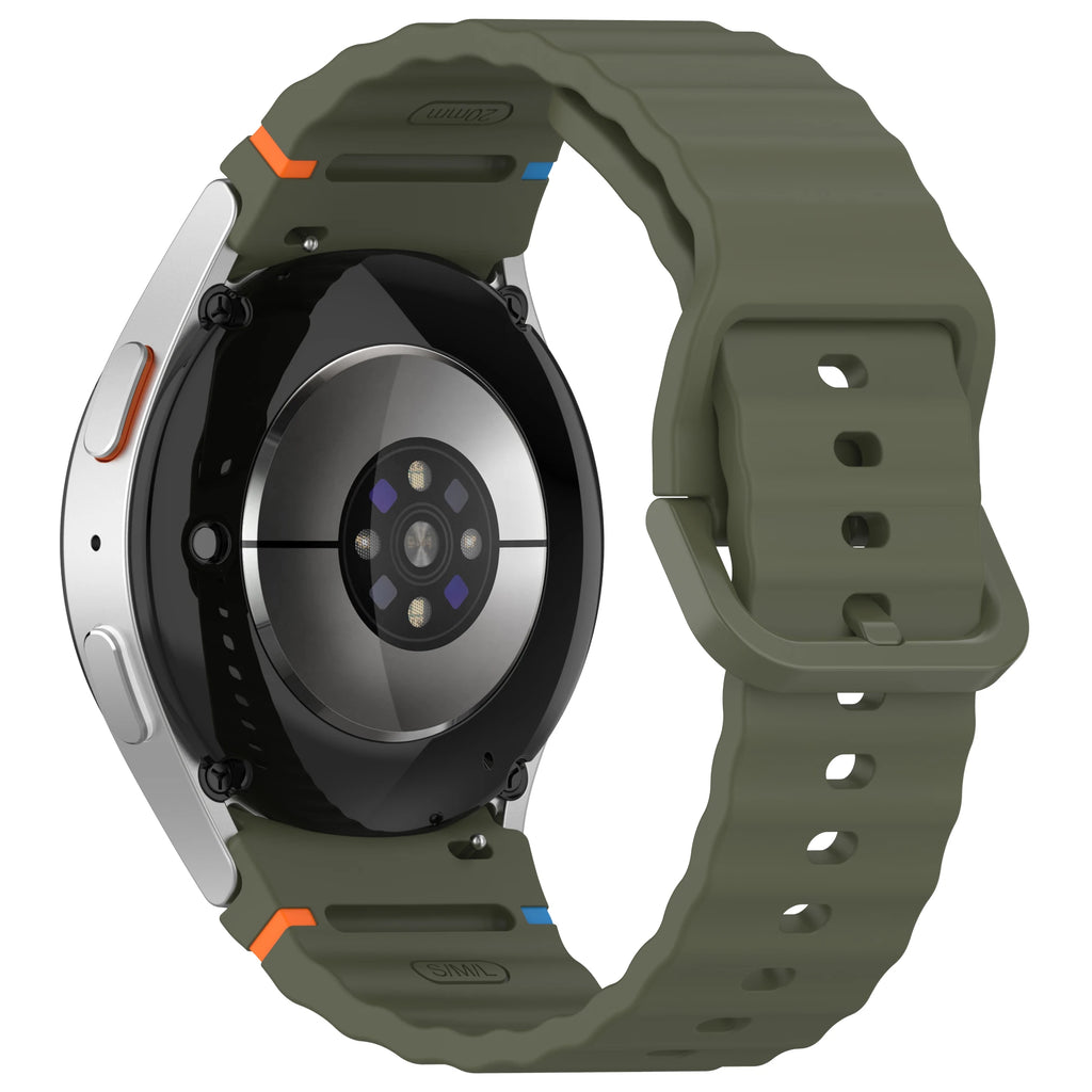 Official Silicone Strap for Samsung Galaxy Watch 7/FE/6/5/4 44mm 40mm 5 Pro Wave Bracelet for Watch 6 4 Classic 46mm 42mm Band