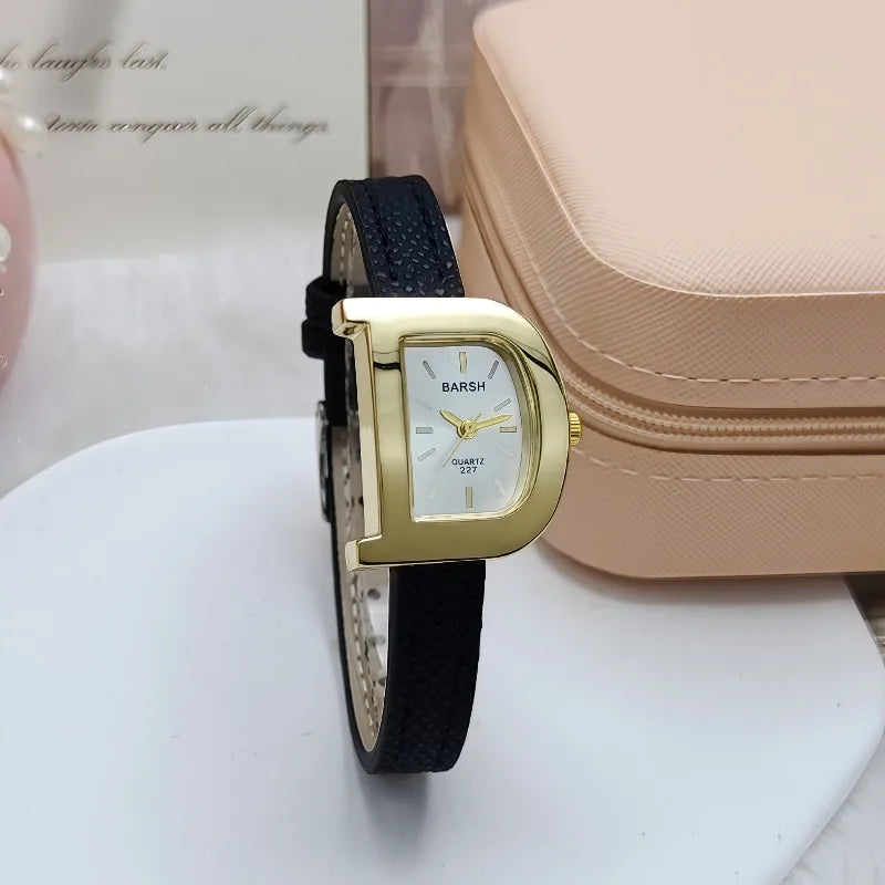 Top Brand Women's D-style Dial Watch Fashion Ladies Leather Belt Wristwatch for Women Gifts Reloj Mujer Dropshipping