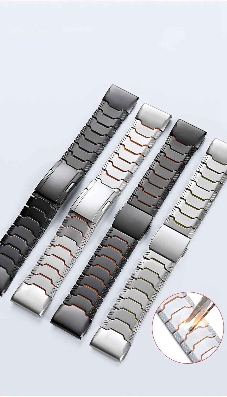 Titanium Silicone Magnetic Band for Garmin Watch Fenix 8 7X Pro 6X Enduro 3 Strap For Garmin Tactix 7Pro Instinct 2X 26mm Bands