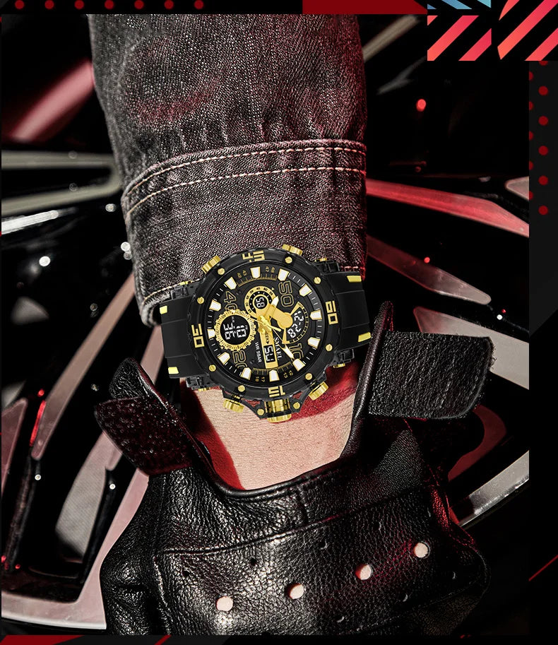 Military Watches Men Watch 2025 New 50M Waterproof Wristwatch Stopwatch Alarm LED Light Digital Watches 8136 Men's Sports Watch