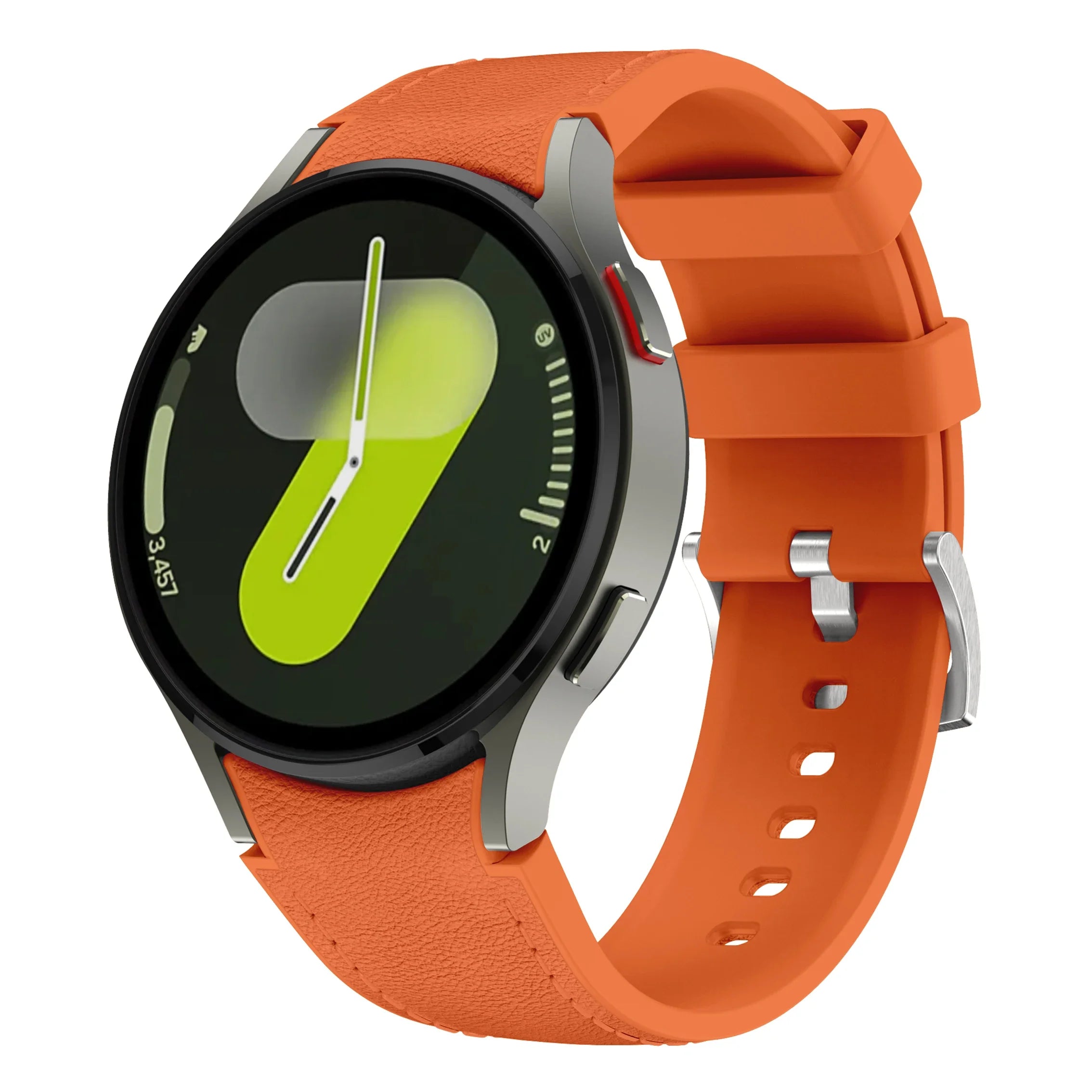 Silicone+Leather Strap for Samsung Galaxy Watch 7 6 5 4 44mm 40mm/5 Pro 45mm Wristband for Galaxy Watch 6 Classic 47mm 43mm Belt