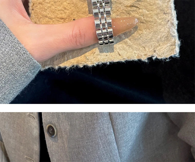 GEDI Watches for Woman Rectangular Steel Bracelet Women's Silver Watches Quartz Vintage Watch Waterproof Fashionable Wristwatch