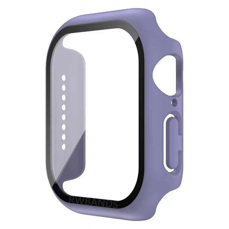 Glass+Cover For Apple Watch 46mm 44mm 40mm 49mm 41mm 45mm 42mm Accessorie Screen Protector iwatch series Ultra 11 10 9 SE 8 7 6