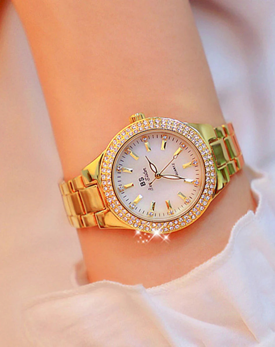 Original Brand Women's Watches Fashion Diamond Quartz Watch Luxury Classic Stainless Steel Bracelet Wristwatch Famale Hot Sale